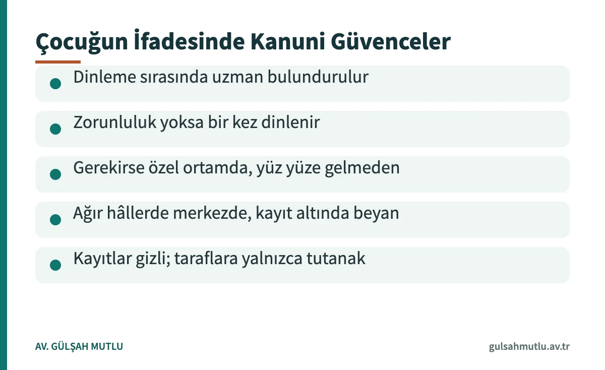 Mağdur çocuğun ifadesinin alınmasında CMK 236 kapsamındaki güvenceler