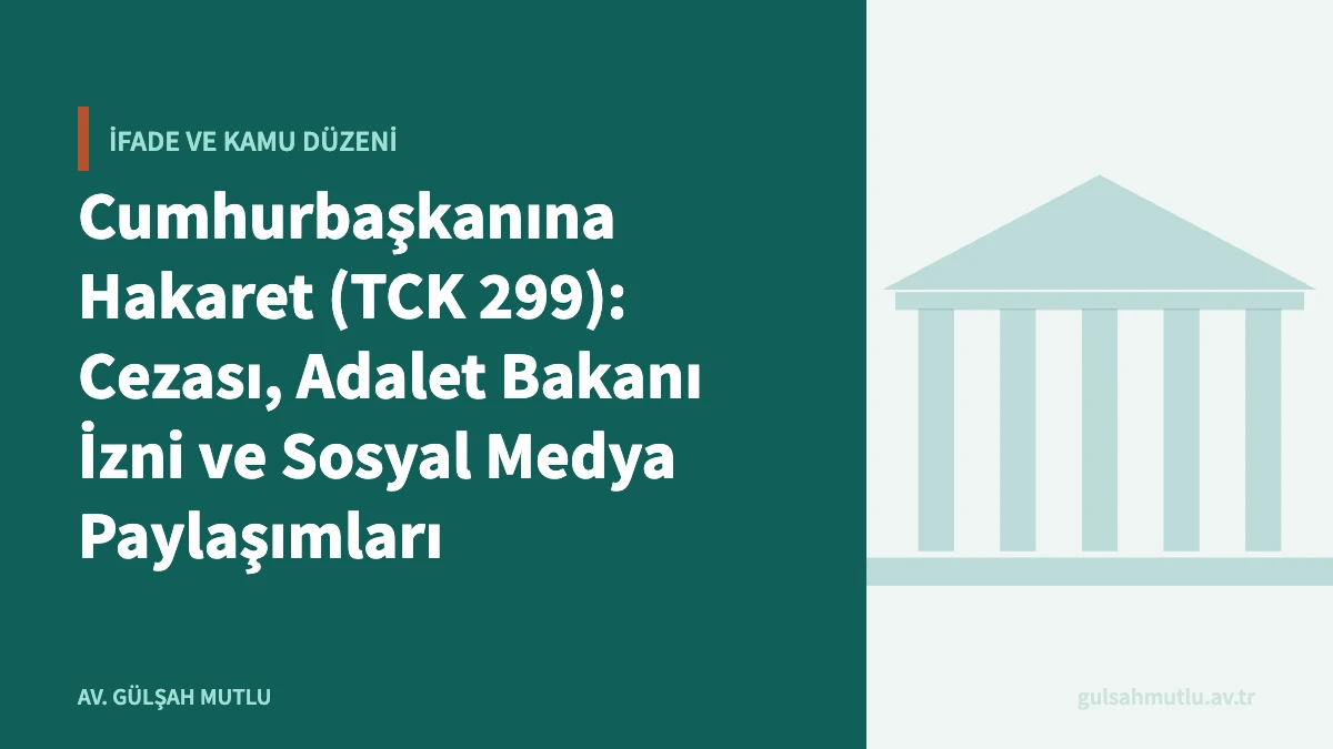 Cumhurbaşkanına Hakaret (TCK 299): Cezası, Adalet Bakanı İzni ve Sosyal Medya Paylaşımları