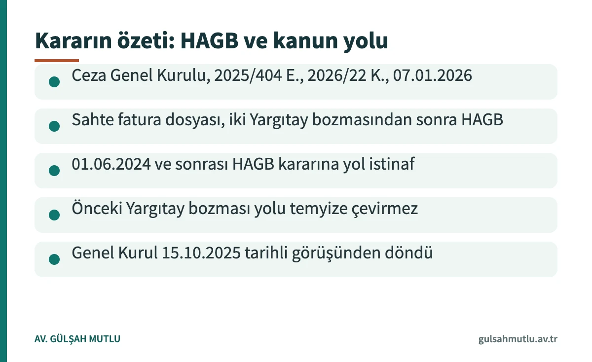 HAGB istinaf yargıtay kararı özet kartı: bozmadan sonra verilen HAGB kararına istinaf yolu